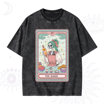 Purplehecate The Bakery Tarot Card Washed T-Shirt
