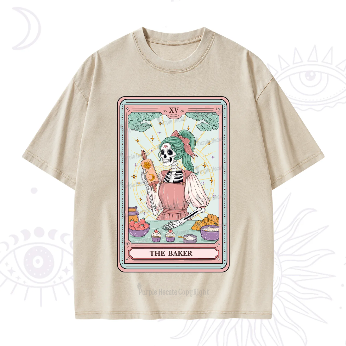 Purplehecate The Bakery Tarot Card Washed T-Shirt