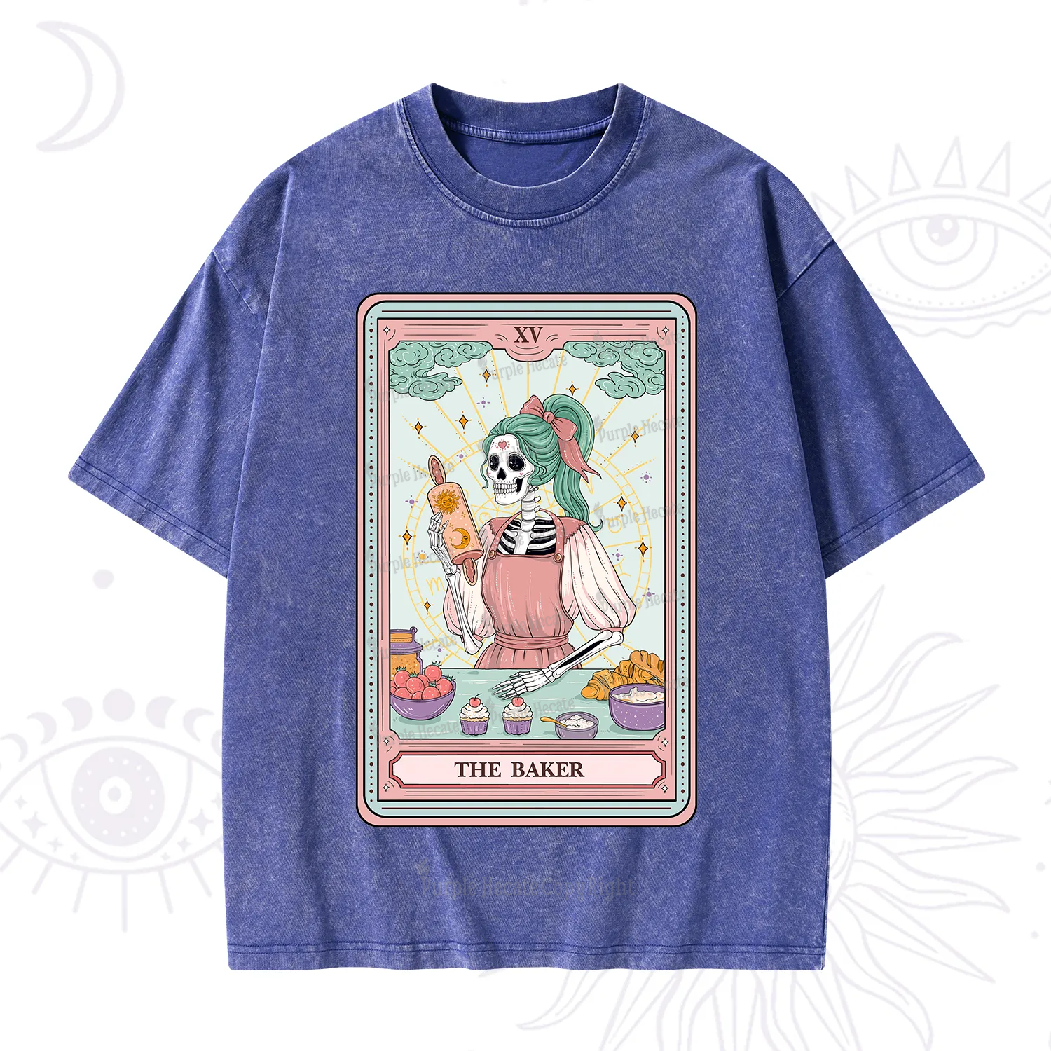 Purplehecate The Bakery Tarot Card Washed T-Shirt