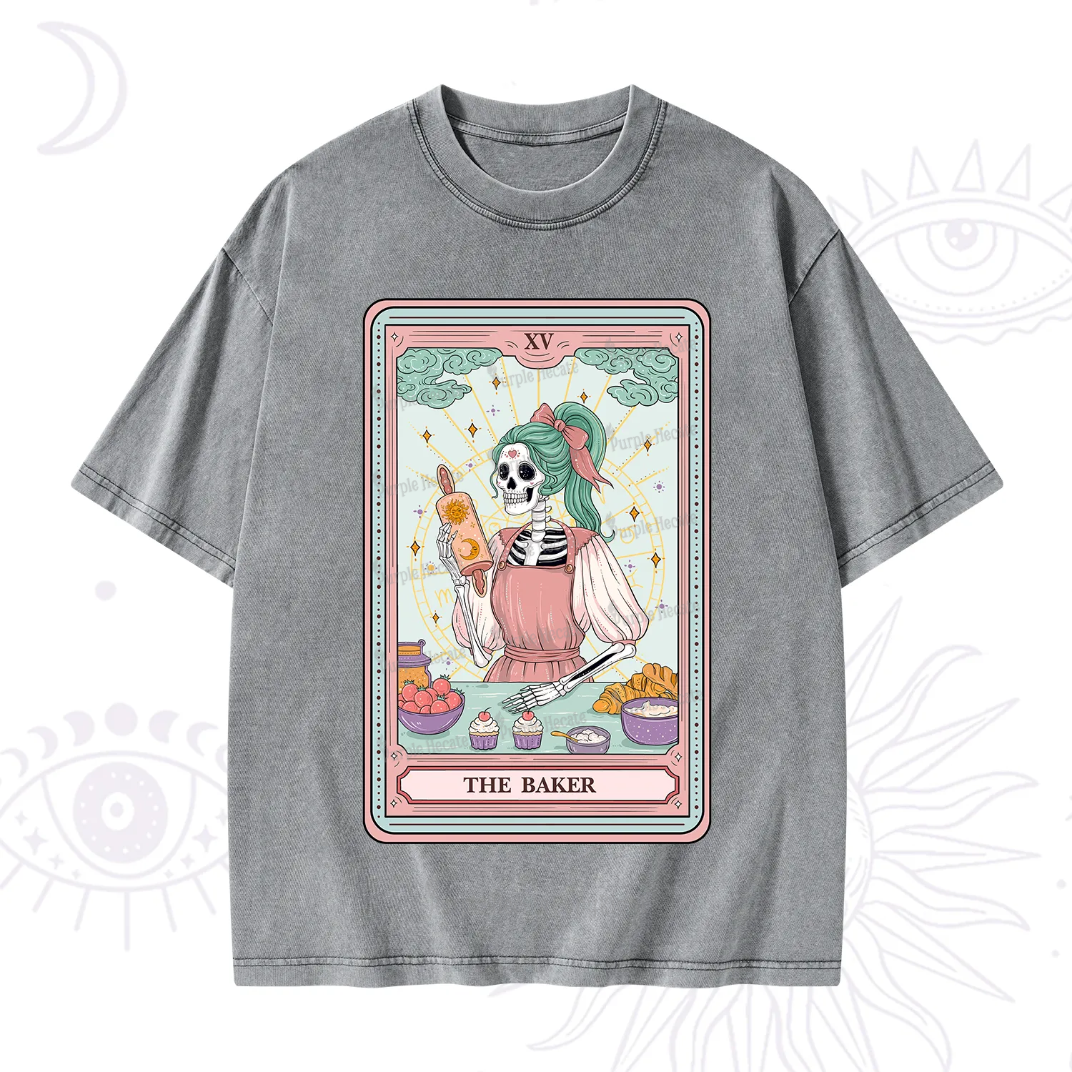 Purplehecate The Bakery Tarot Card Washed T-Shirt