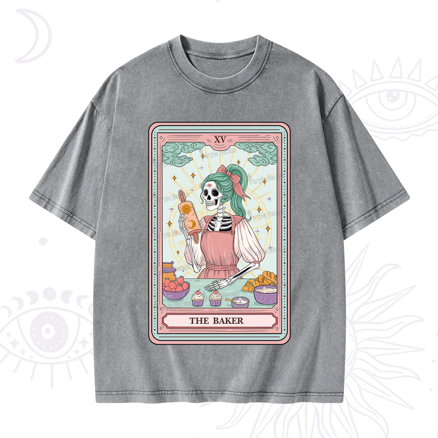 Purplehecate The Bakery Tarot Card Washed T-Shirt