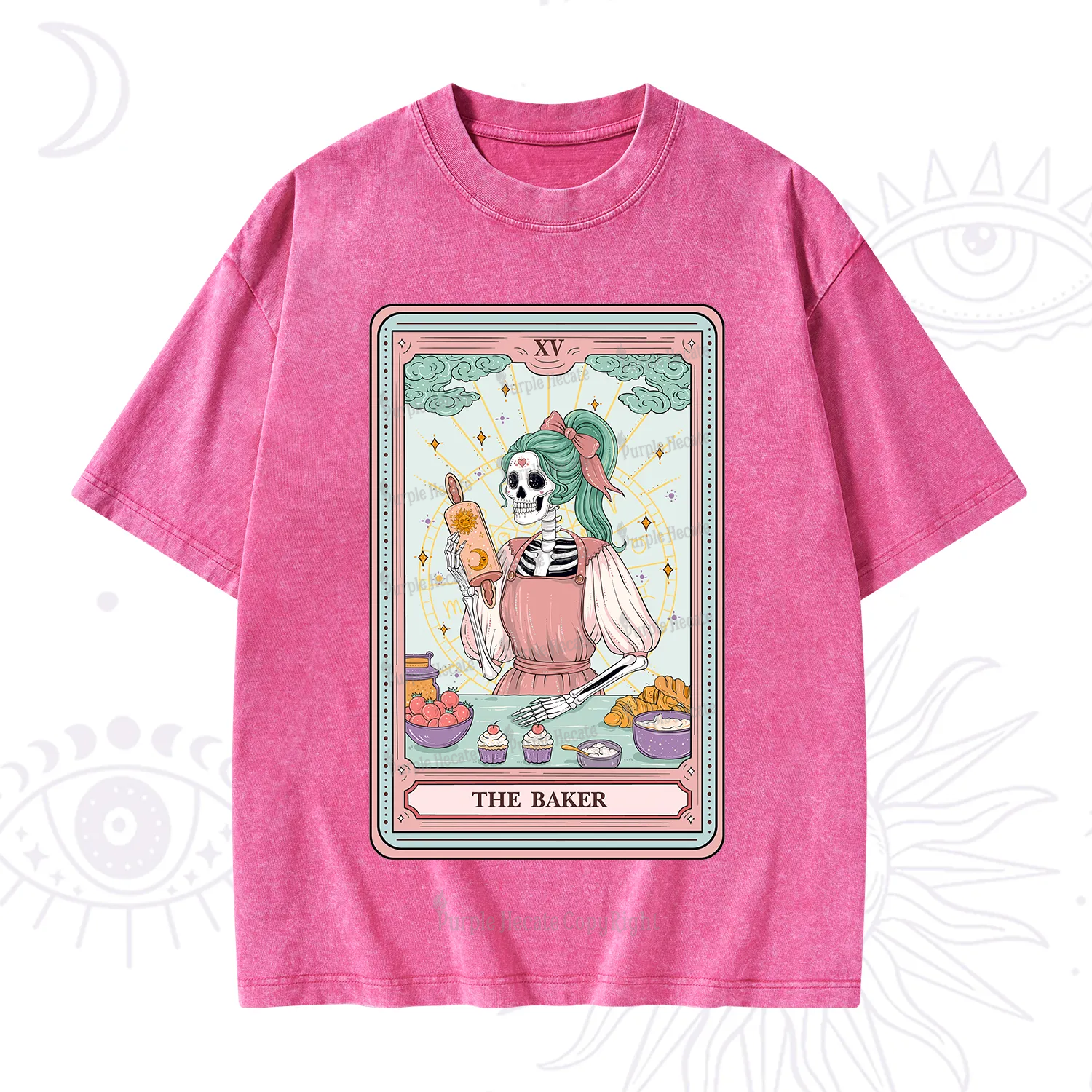 Purplehecate The Bakery Tarot Card Washed T-Shirt