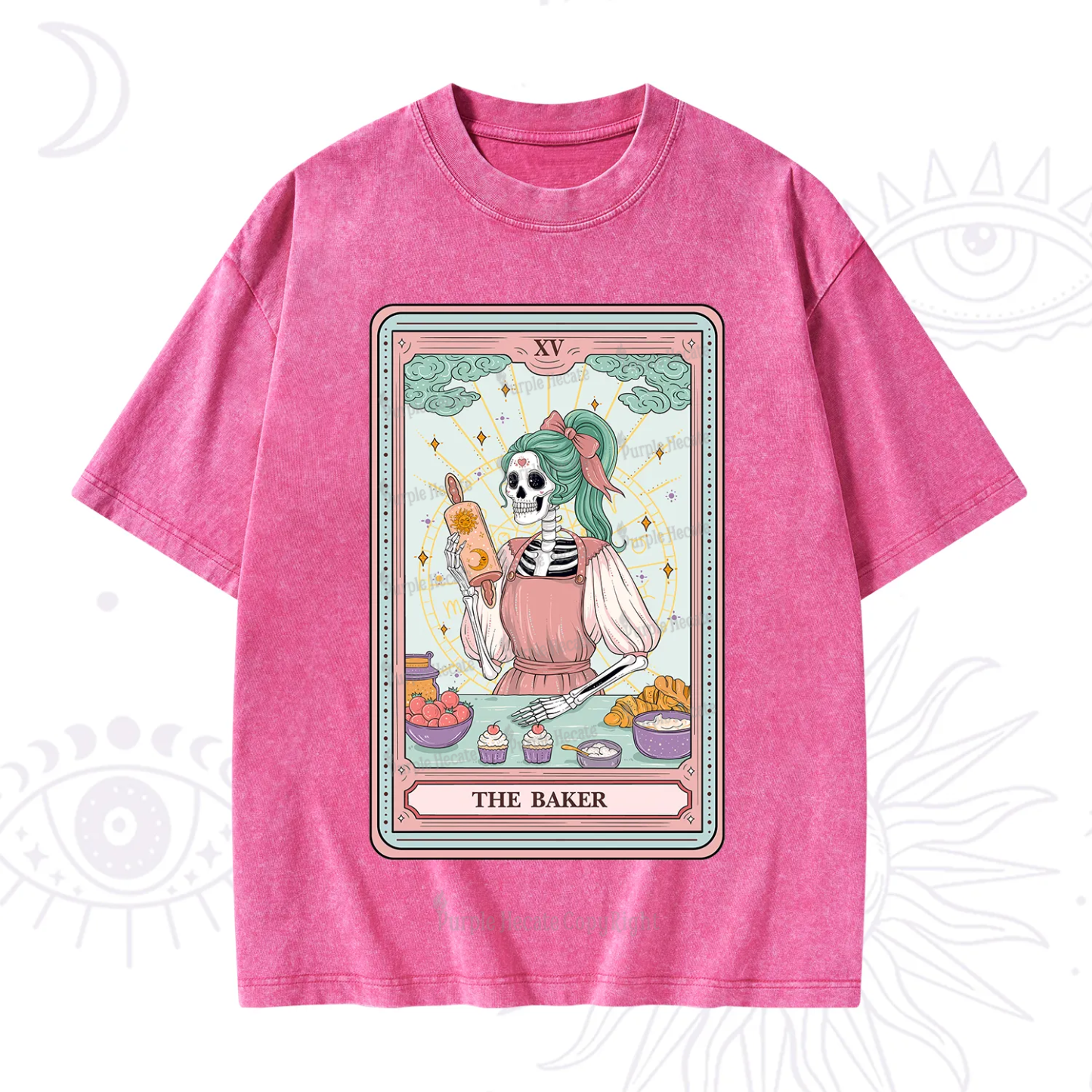 Purplehecate The Bakery Tarot Card Washed T-Shirt