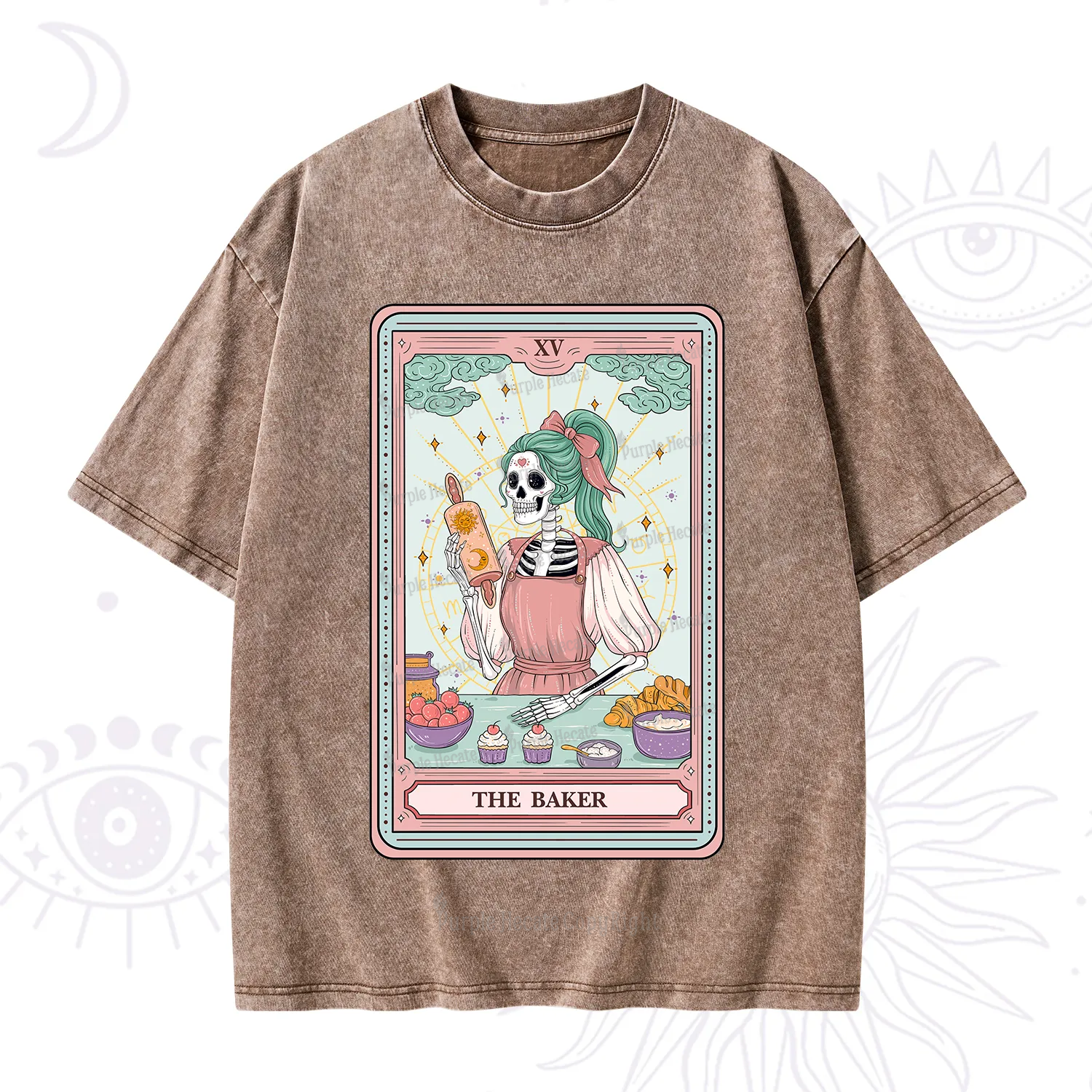 Purplehecate The Bakery Tarot Card Washed T-Shirt