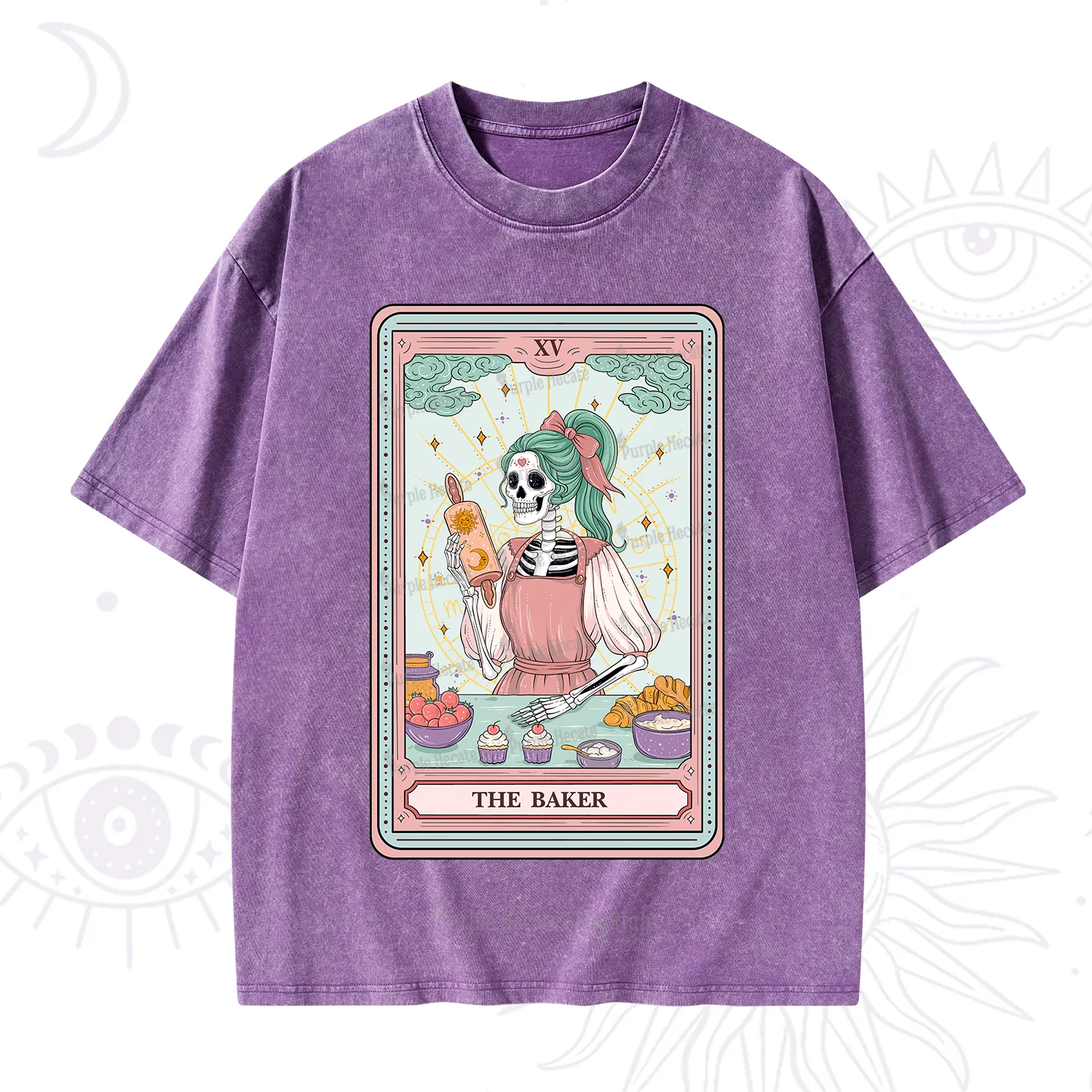 Purplehecate The Bakery Tarot Card Washed T-Shirt