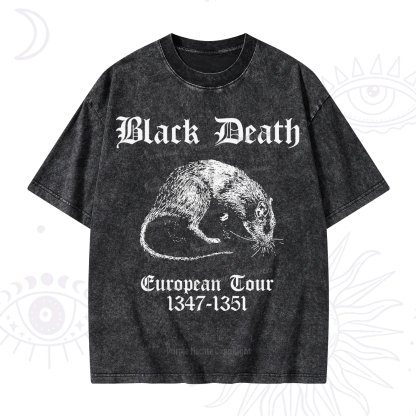 Purplehecate Black Death European Tour Washed T-Shirt
