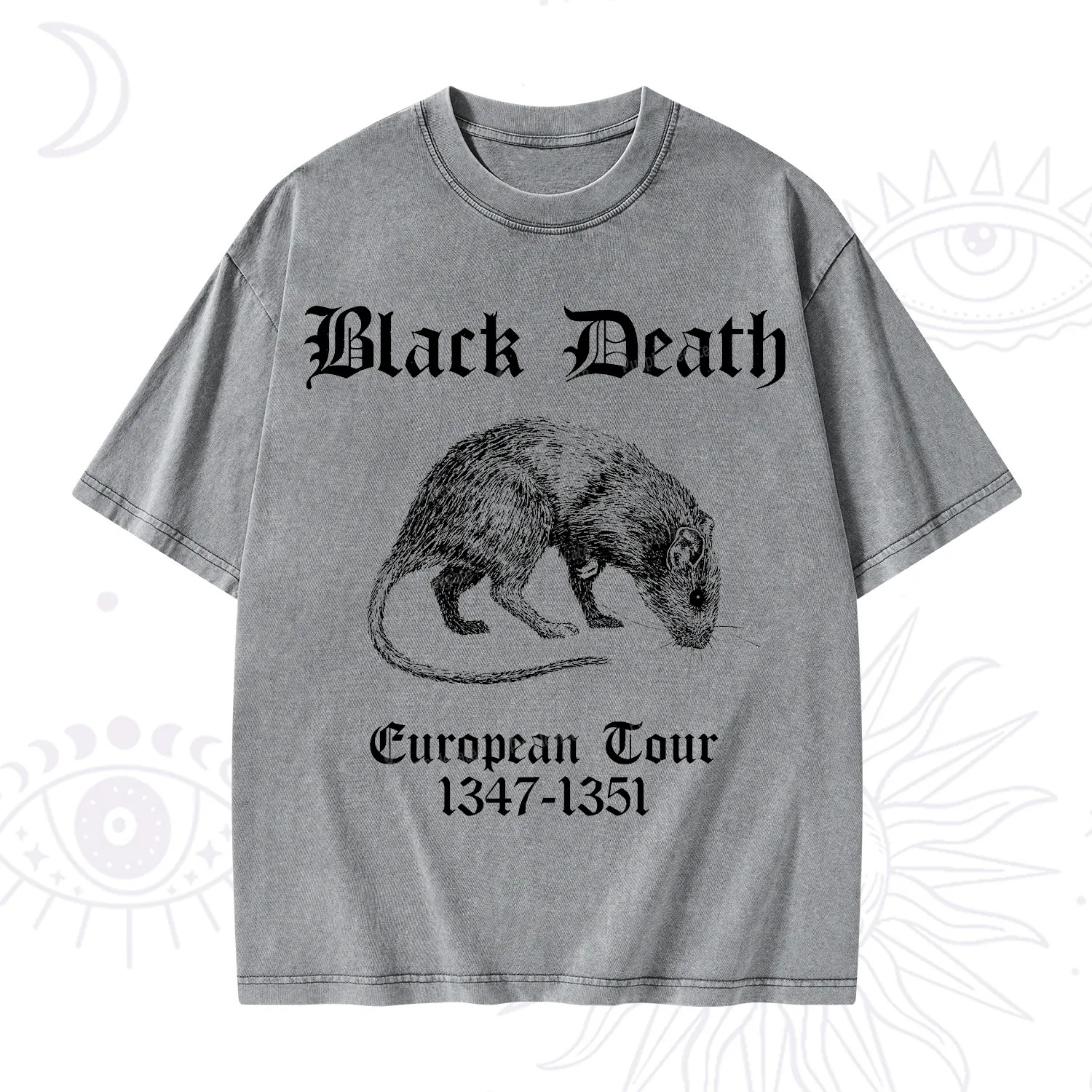 Purplehecate Black Death European Tour Washed T-Shirt