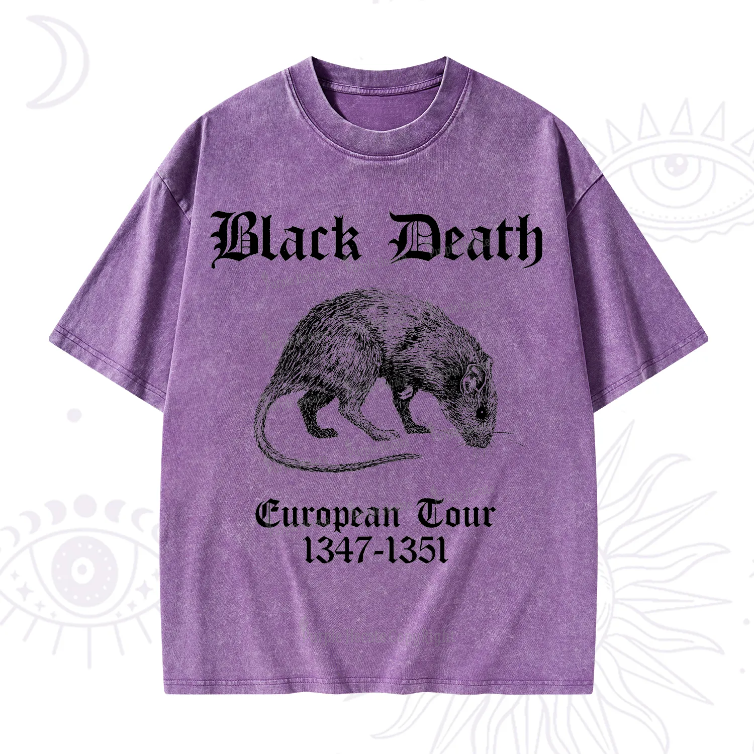Purplehecate Black Death European Tour Washed T-Shirt