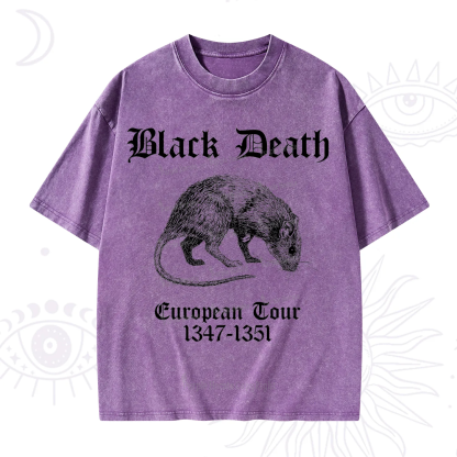 Purplehecate Black Death European Tour Washed T-Shirt