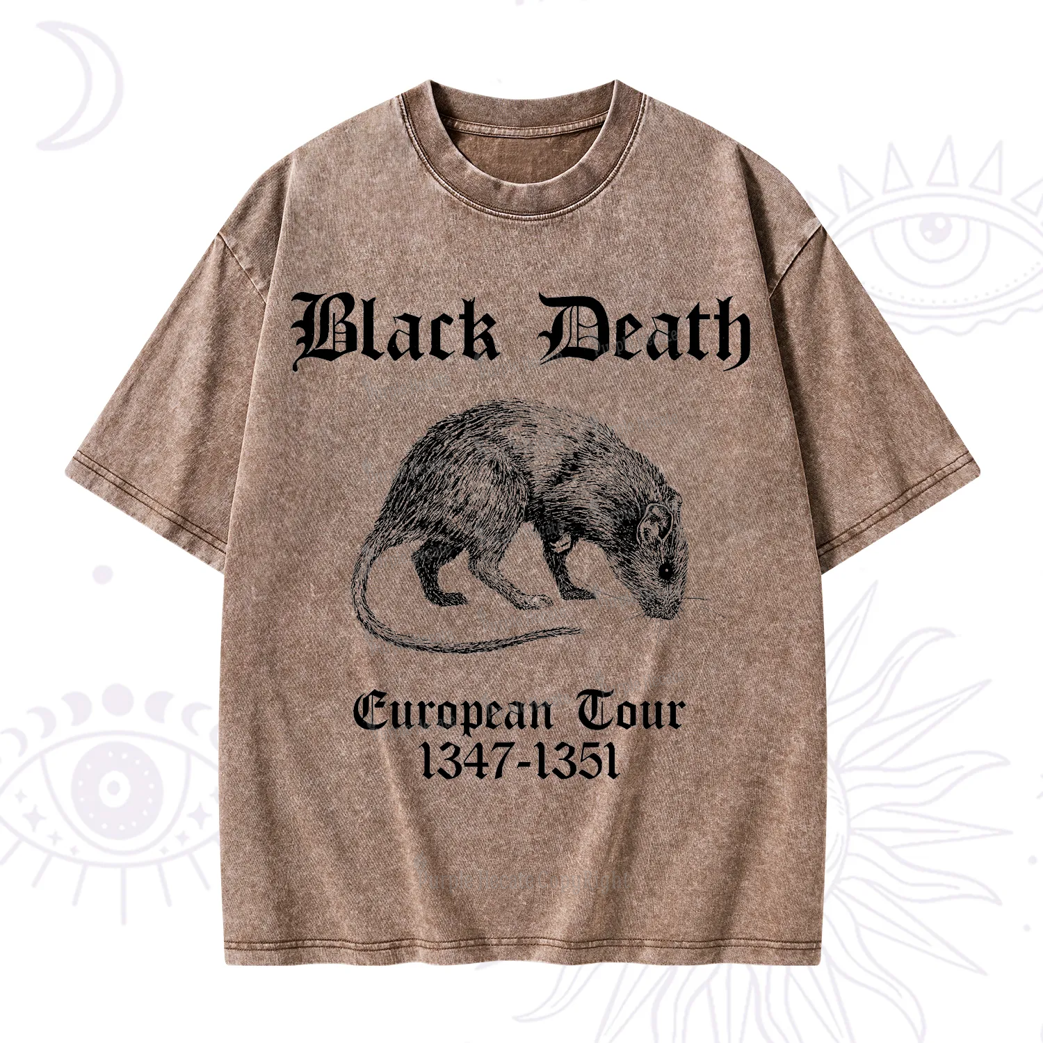 Purplehecate Black Death European Tour Washed T-Shirt