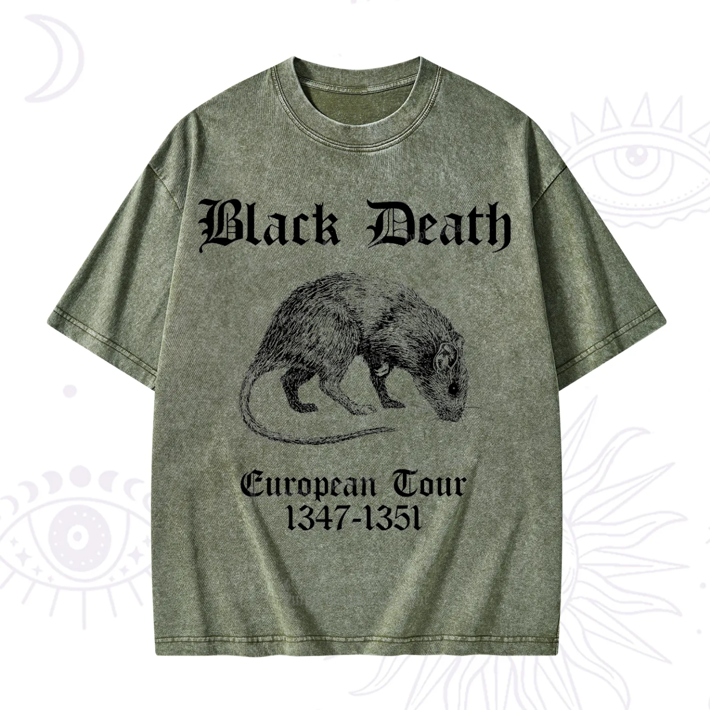 Purplehecate Black Death European Tour Washed T-Shirt