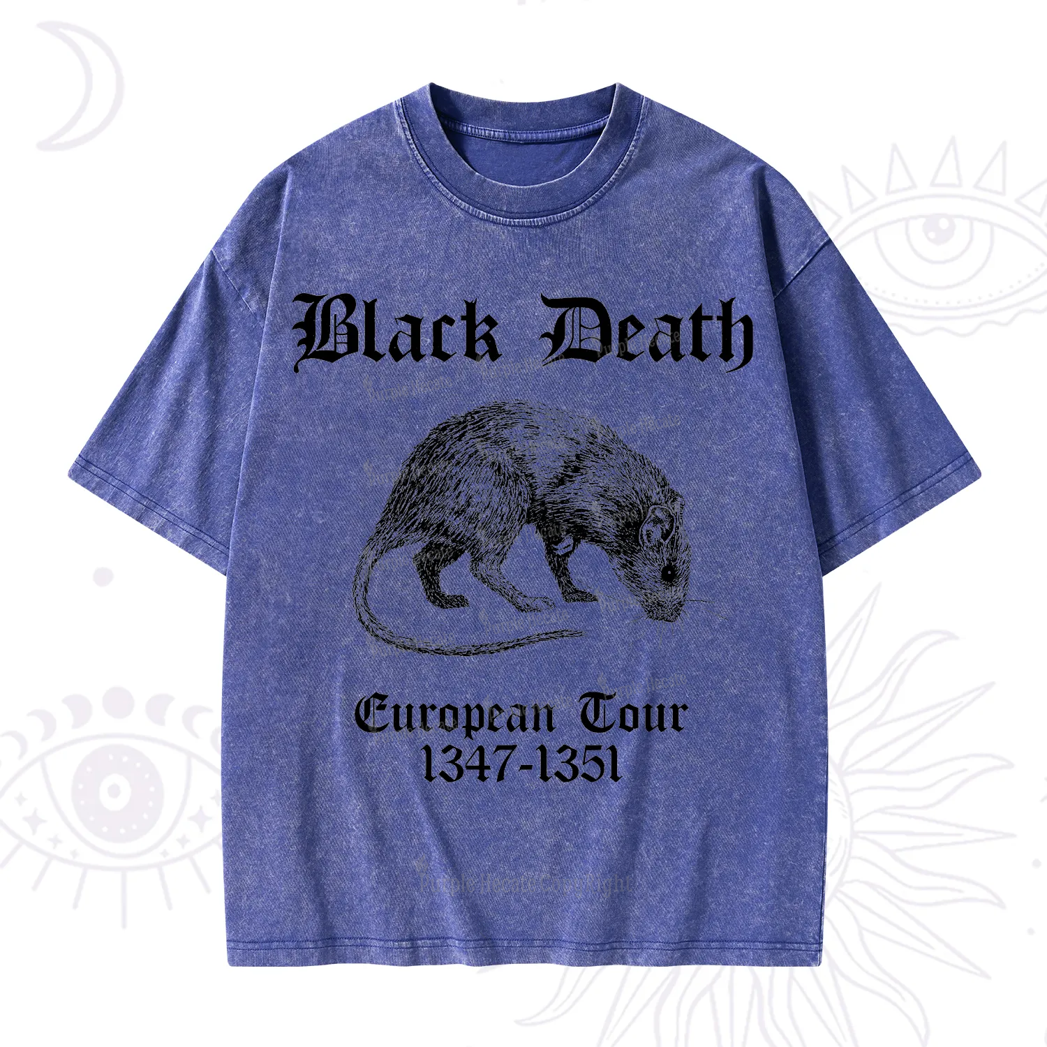 Purplehecate Black Death European Tour Washed T-Shirt