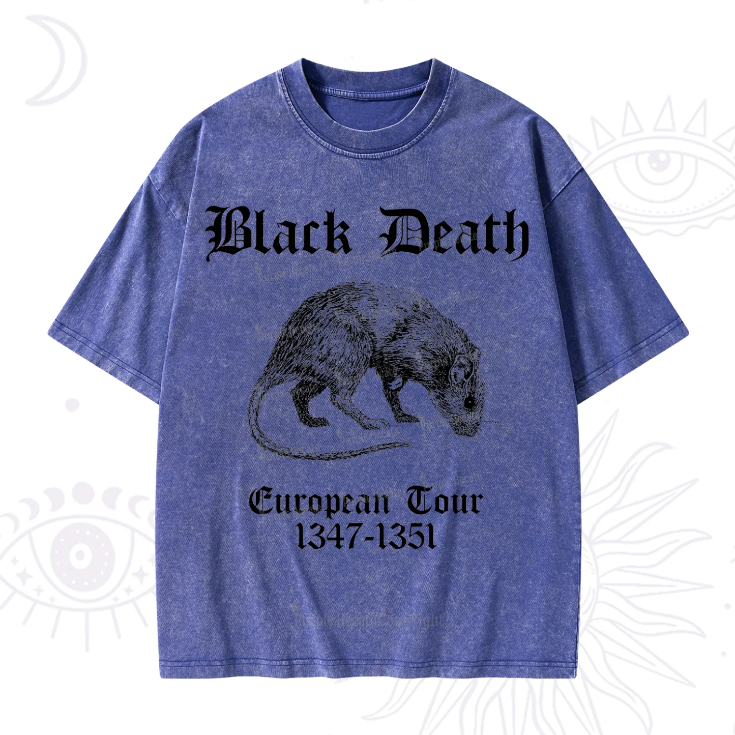 Purplehecate Black Death European Tour Washed T-Shirt