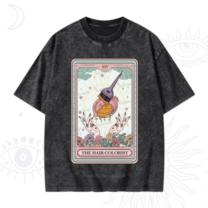 Purplehecate The Hail Colorist Tarot Card Washed T-Shirt