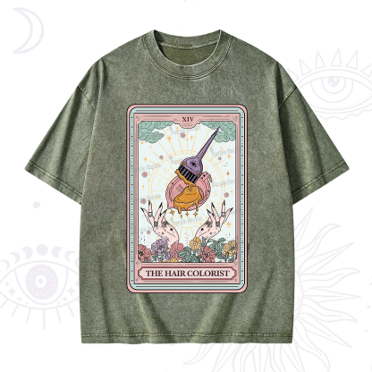 Purplehecate The Hail Colorist Tarot Card Washed T-Shirt
