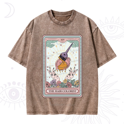 Purplehecate The Hail Colorist Tarot Card Washed T-Shirt