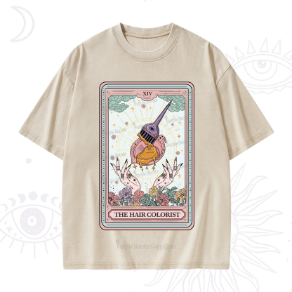 Purplehecate The Hail Colorist Tarot Card Washed T-Shirt
