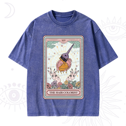 Purplehecate The Hail Colorist Tarot Card Washed T-Shirt