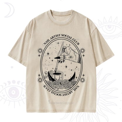 Purplehecate Nail Artist Social Club Washed T-Shirt