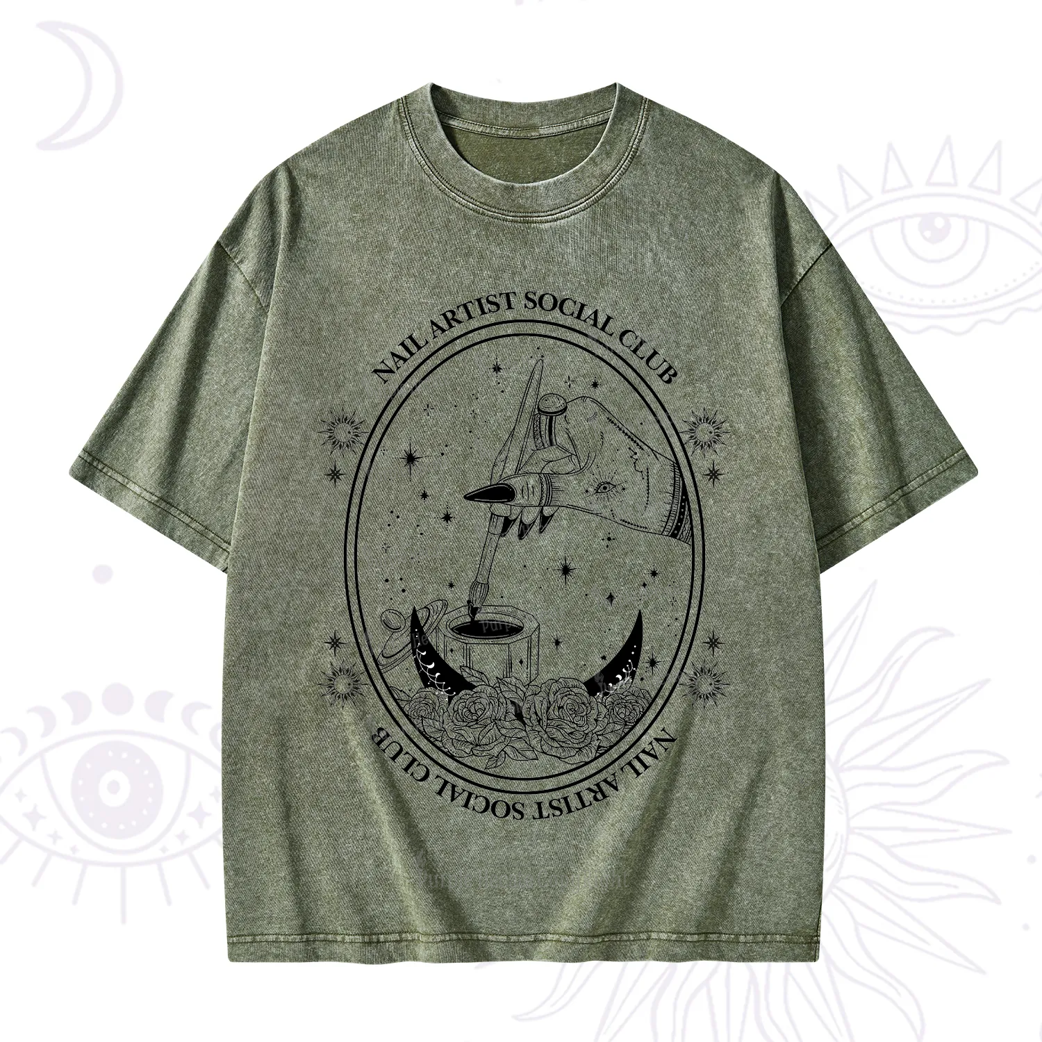Purplehecate Nail Artist Social Club Washed T-Shirt