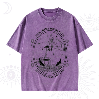 Purplehecate Nail Artist Social Club Washed T-Shirt