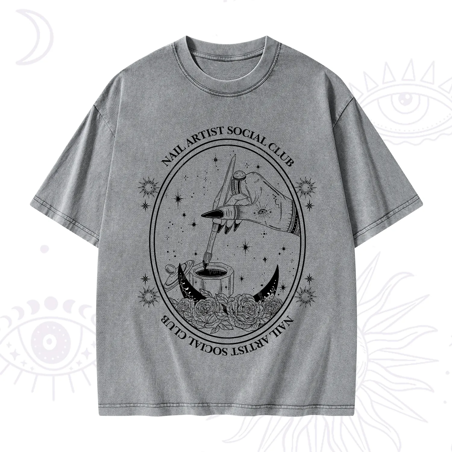 Purplehecate Nail Artist Social Club Washed T-Shirt