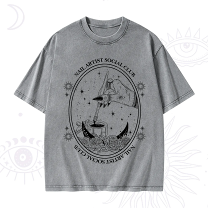 Purplehecate Nail Artist Social Club Washed T-Shirt