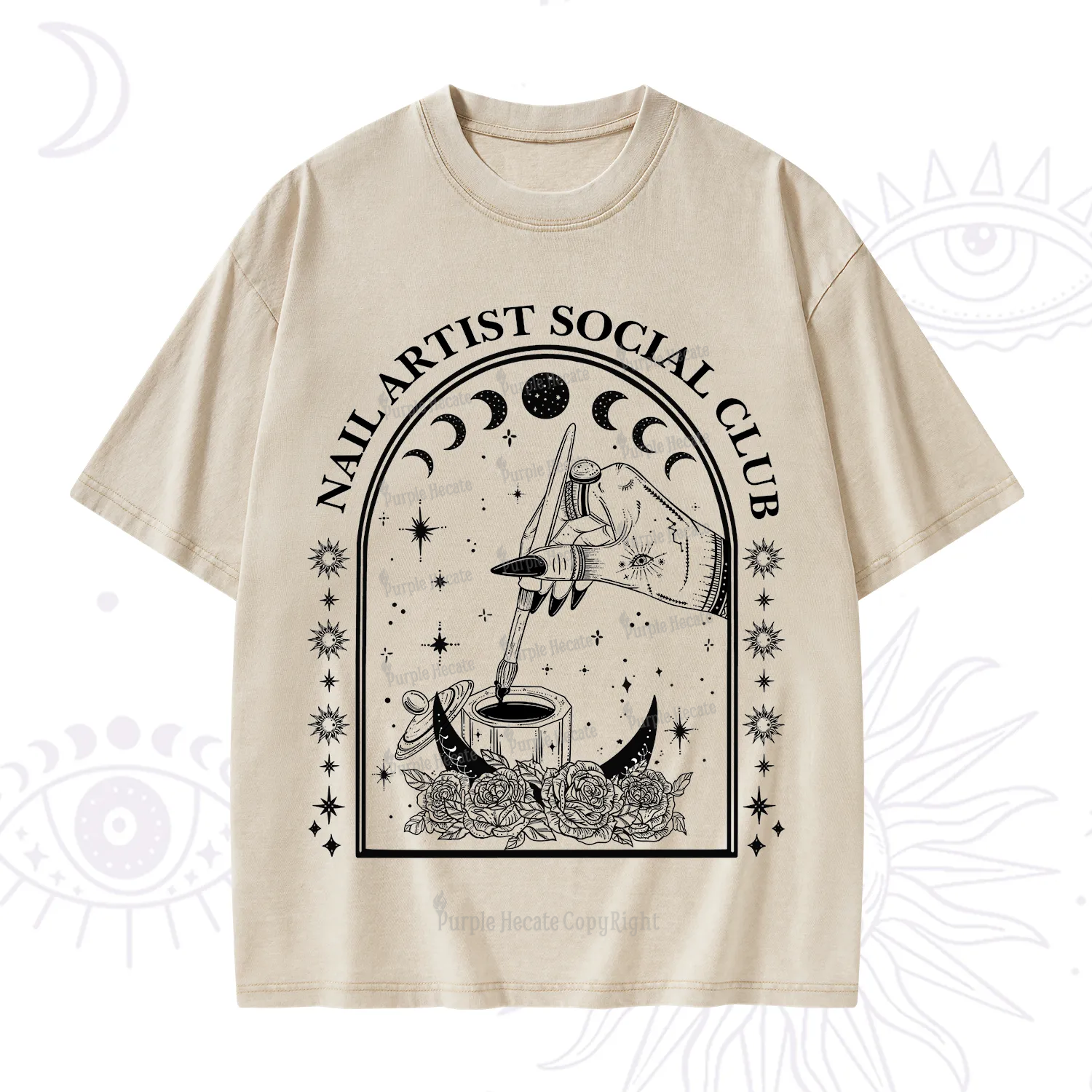 Purplehecate Nail Artist Club Collective Washed T-Shirt