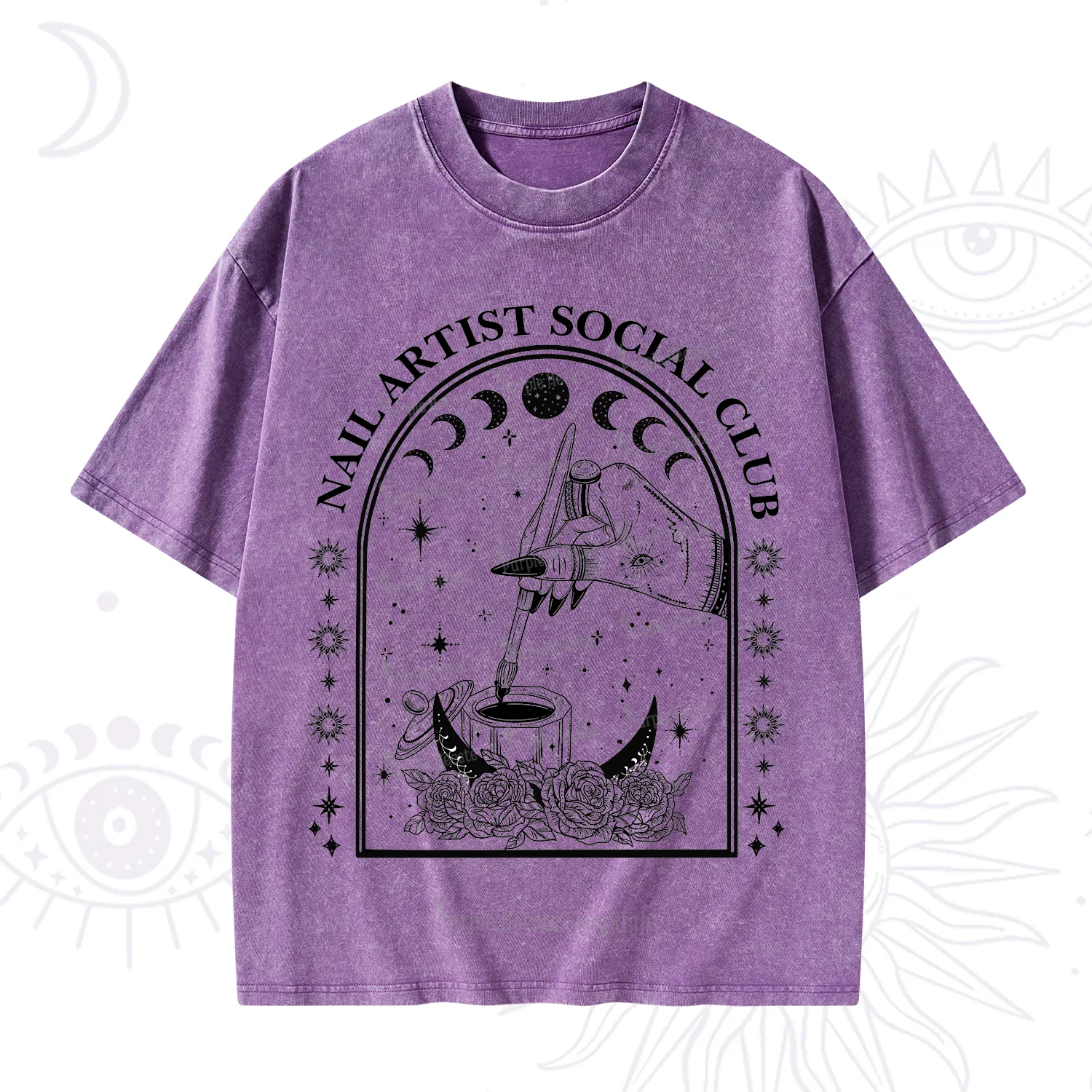 Purplehecate Nail Artist Club Collective Washed T-Shirt