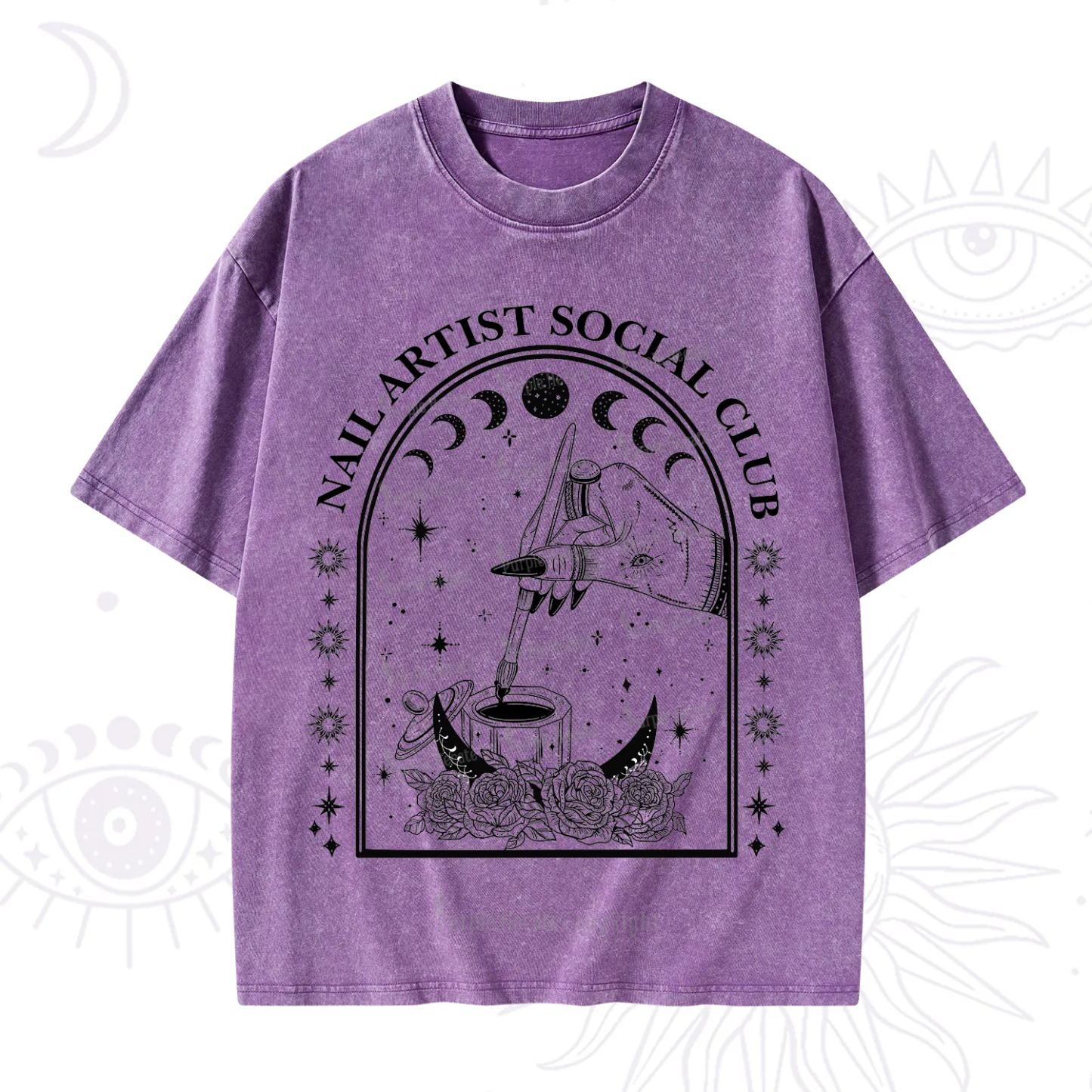 Purplehecate Nail Artist Club Collective Washed T-Shirt