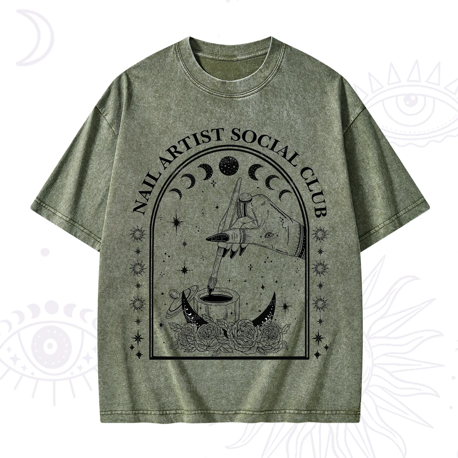 Purplehecate Nail Artist Club Collective Washed T-Shirt