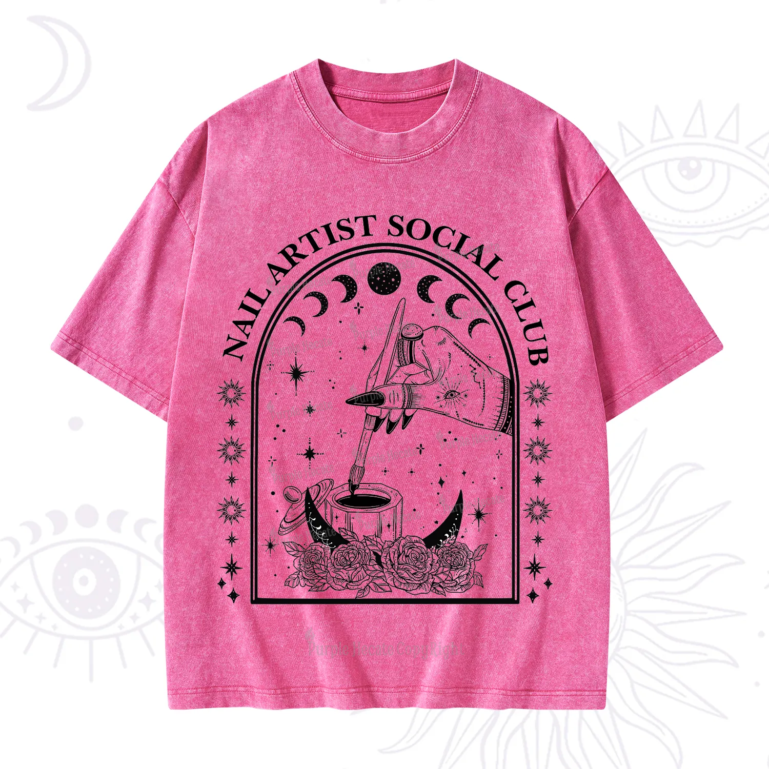 Purplehecate Nail Artist Club Collective Washed T-Shirt