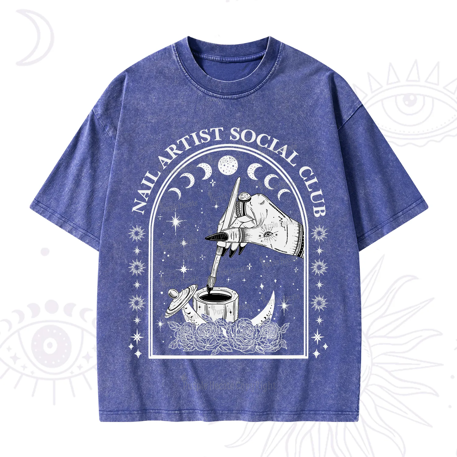 Purplehecate Nail Artist Club Collective Washed T-Shirt