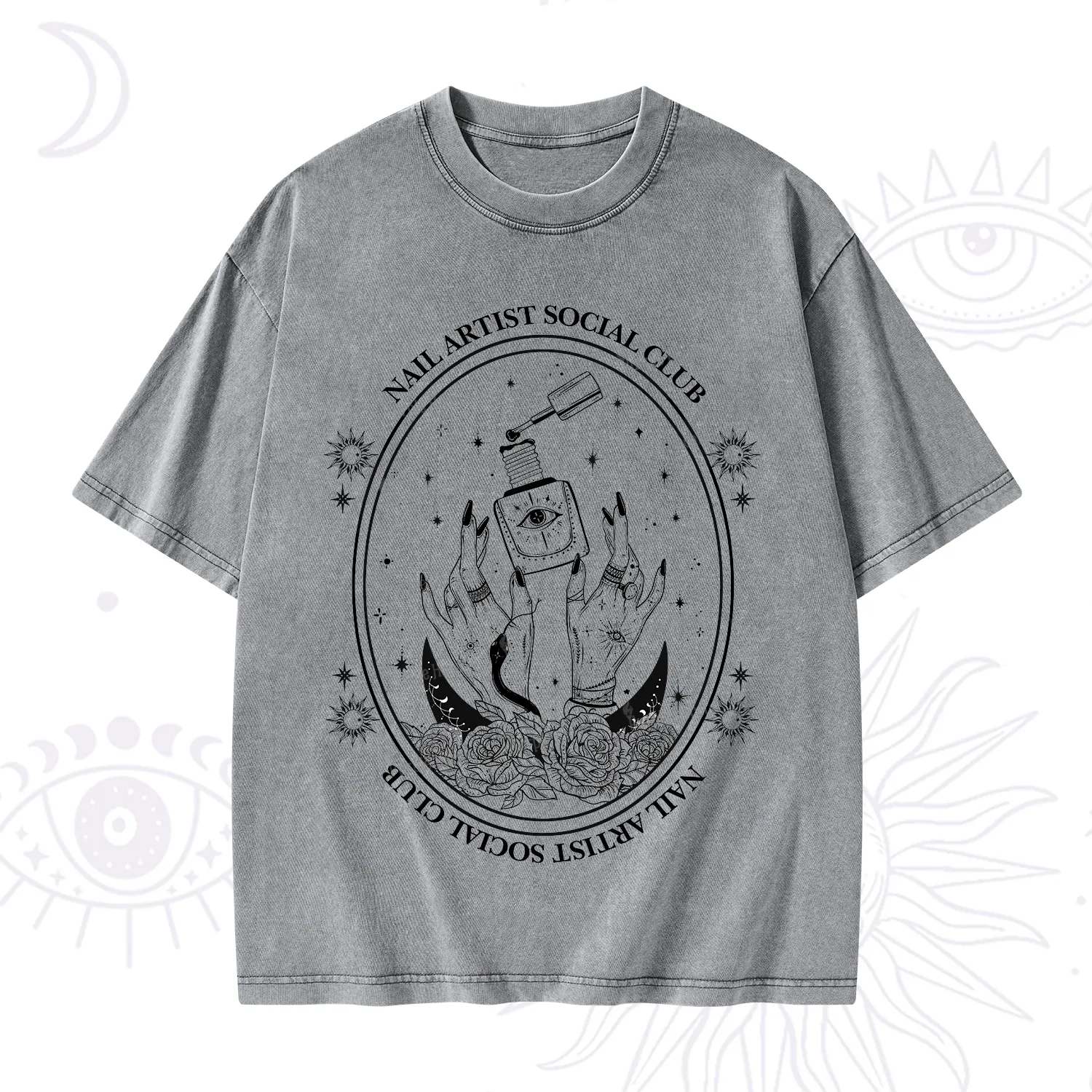 Purplehecate Nail Artist Club Washed T-Shirt