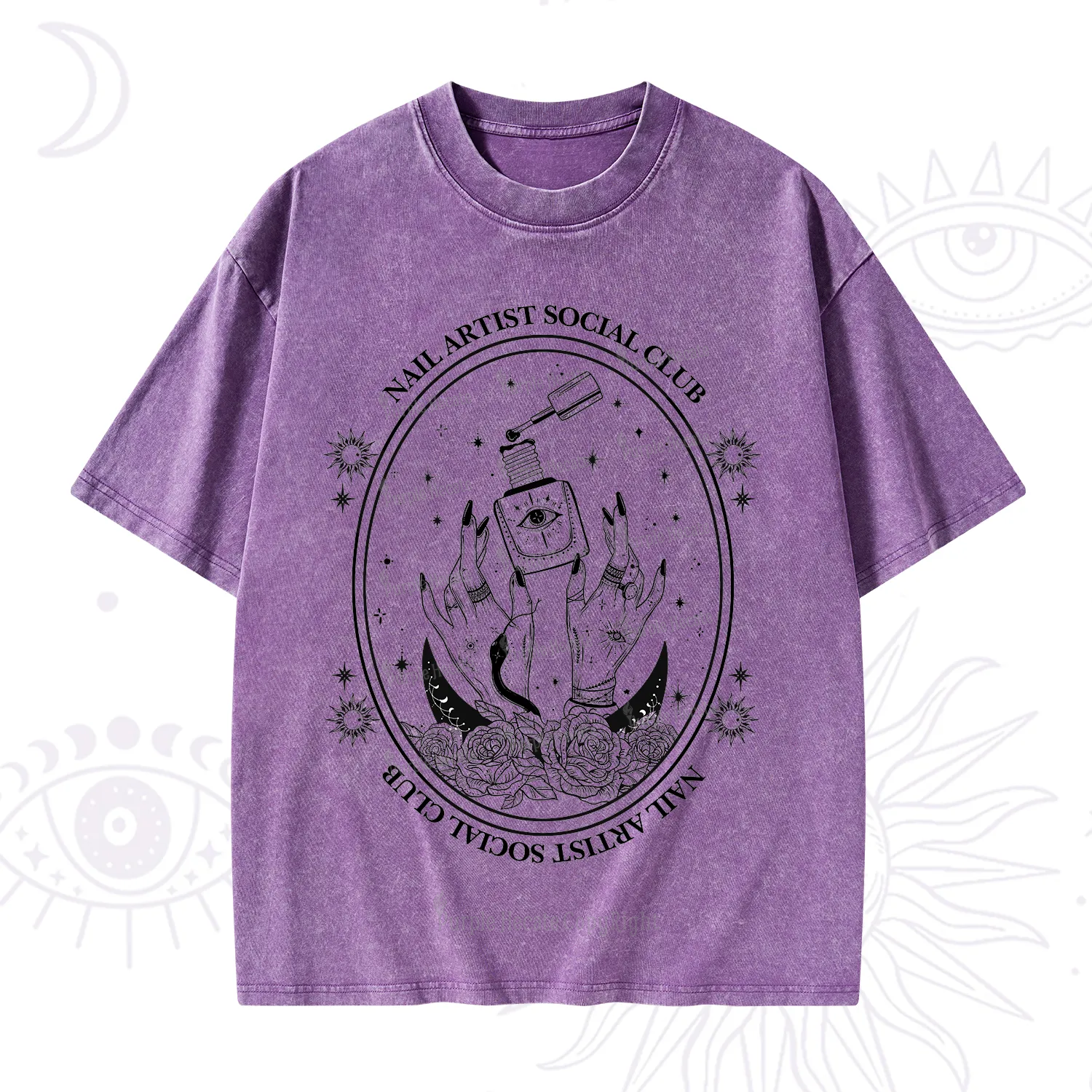 Purplehecate Nail Artist Club Washed T-Shirt