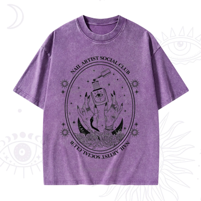 Purplehecate Nail Artist Club Washed T-Shirt
