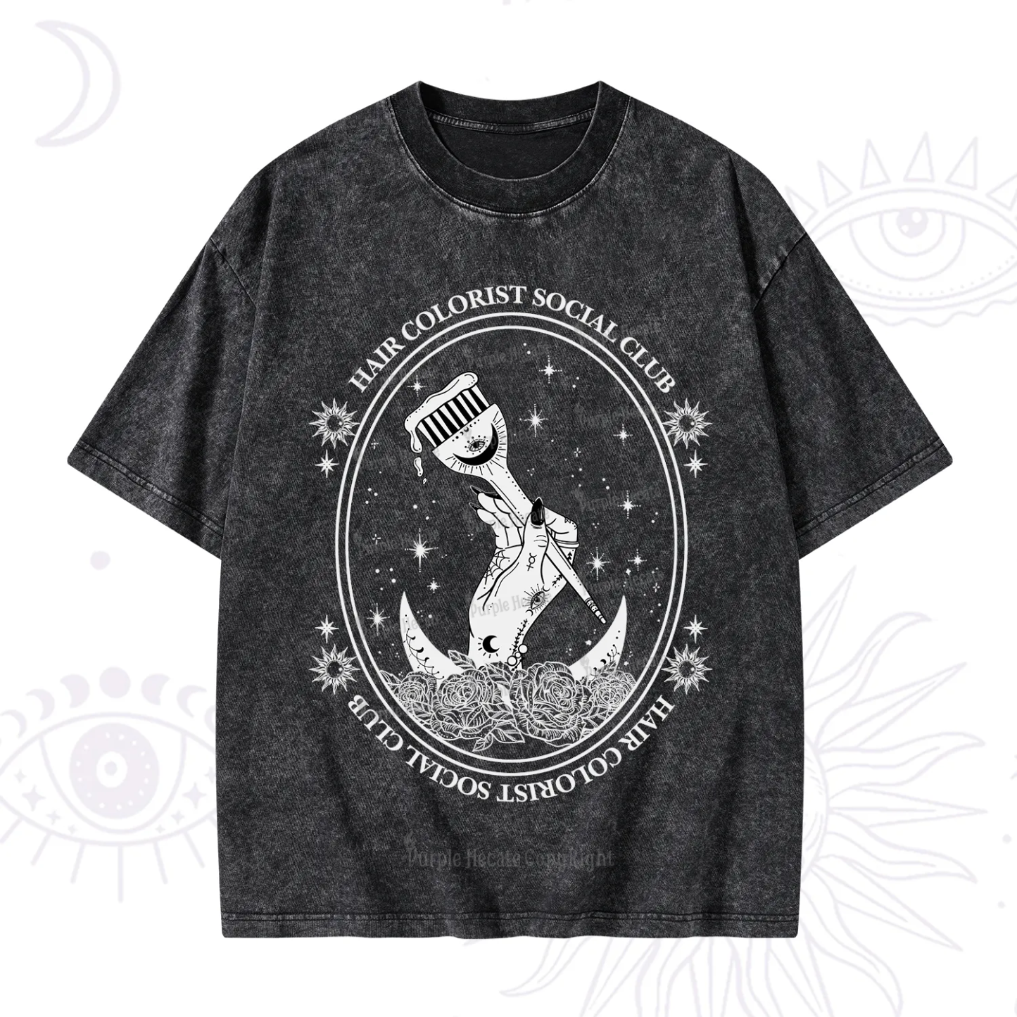 Purplehecate Hair Colorist Social Club Washed T-Shirt