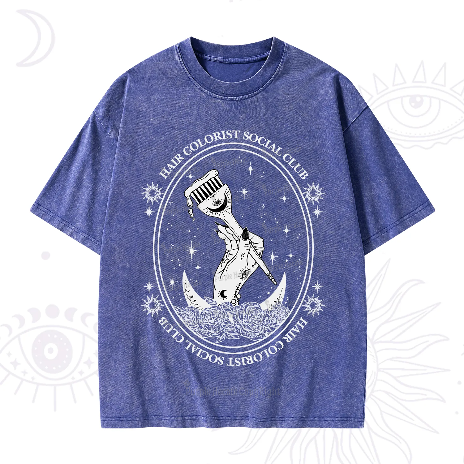 Purplehecate Hair Colorist Social Club Washed T-Shirt