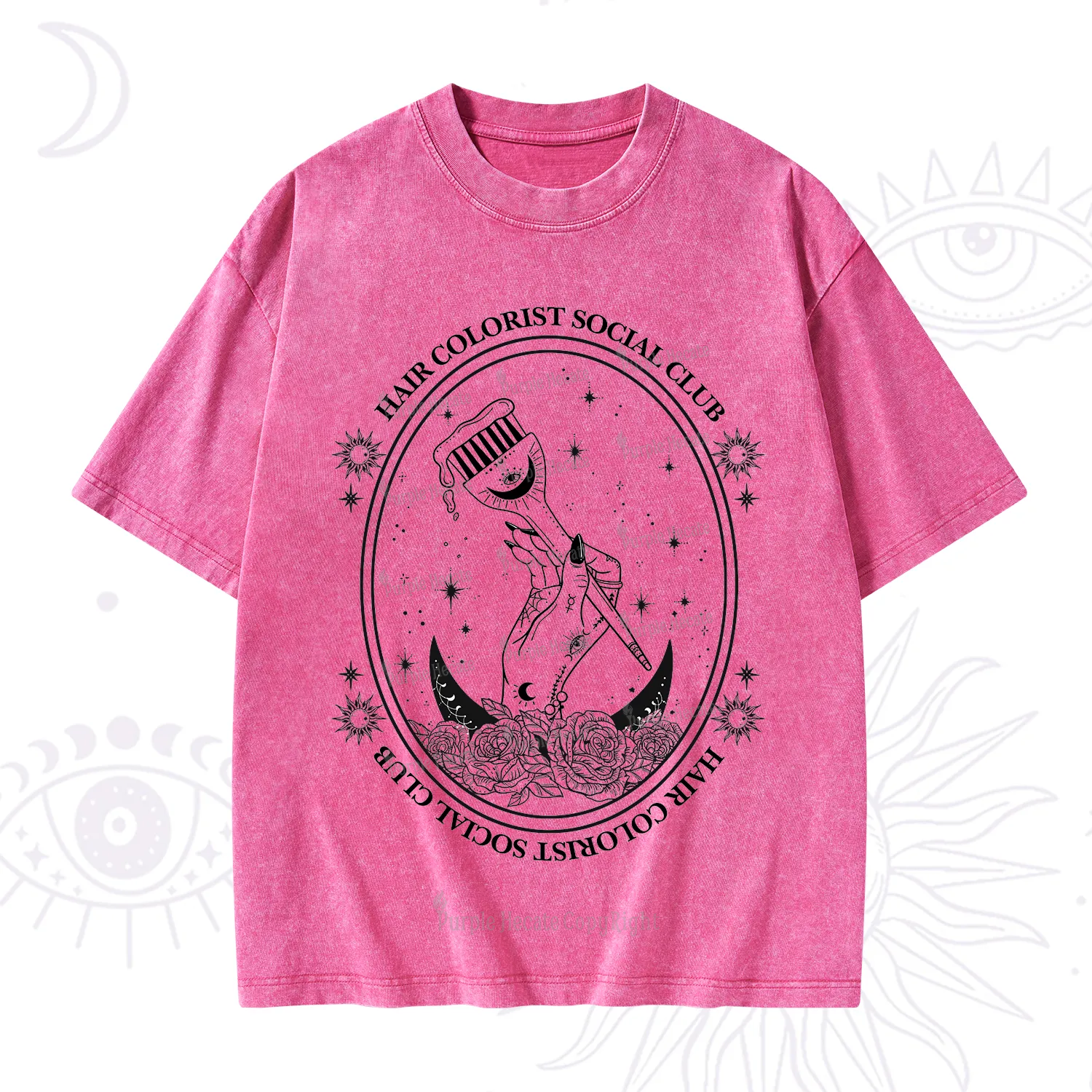 Purplehecate Hair Colorist Social Club Washed T-Shirt