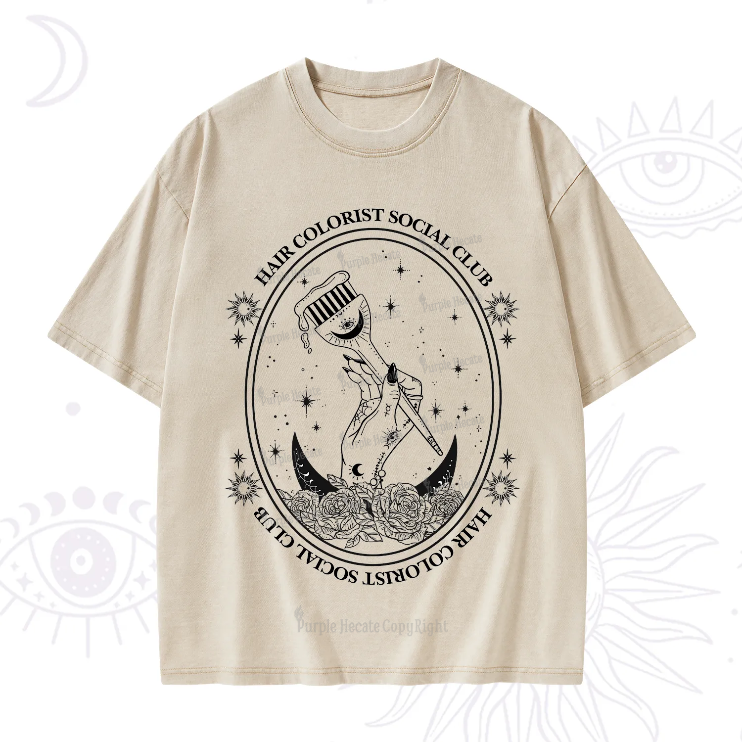 Purplehecate Hair Colorist Social Club Washed T-Shirt