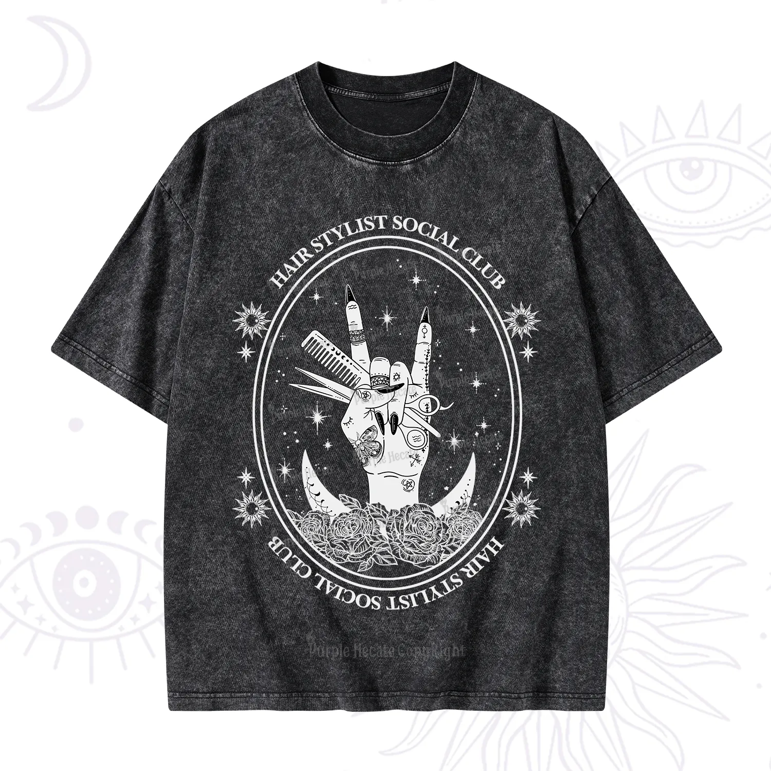 Purplehecate Hair Stylist Club Washed T-Shirt