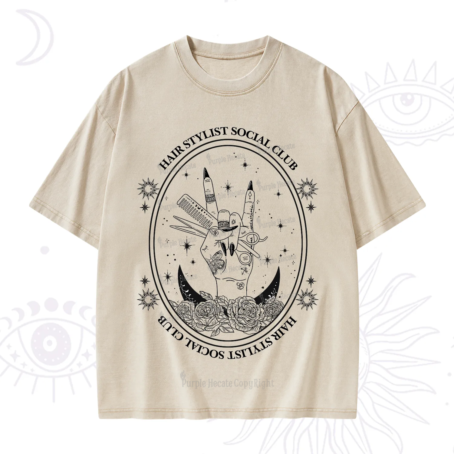 Purplehecate Hair Stylist Club Washed T-Shirt