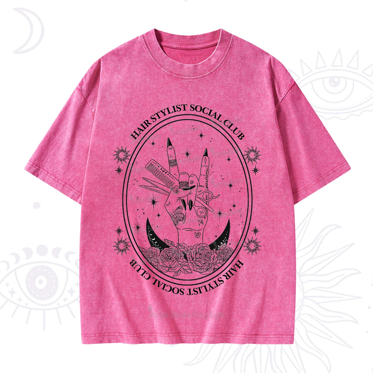 Purplehecate Hair Stylist Club Washed T-Shirt