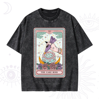 Purplehecate The Cake Boss Tarot Card Washed T-Shirt