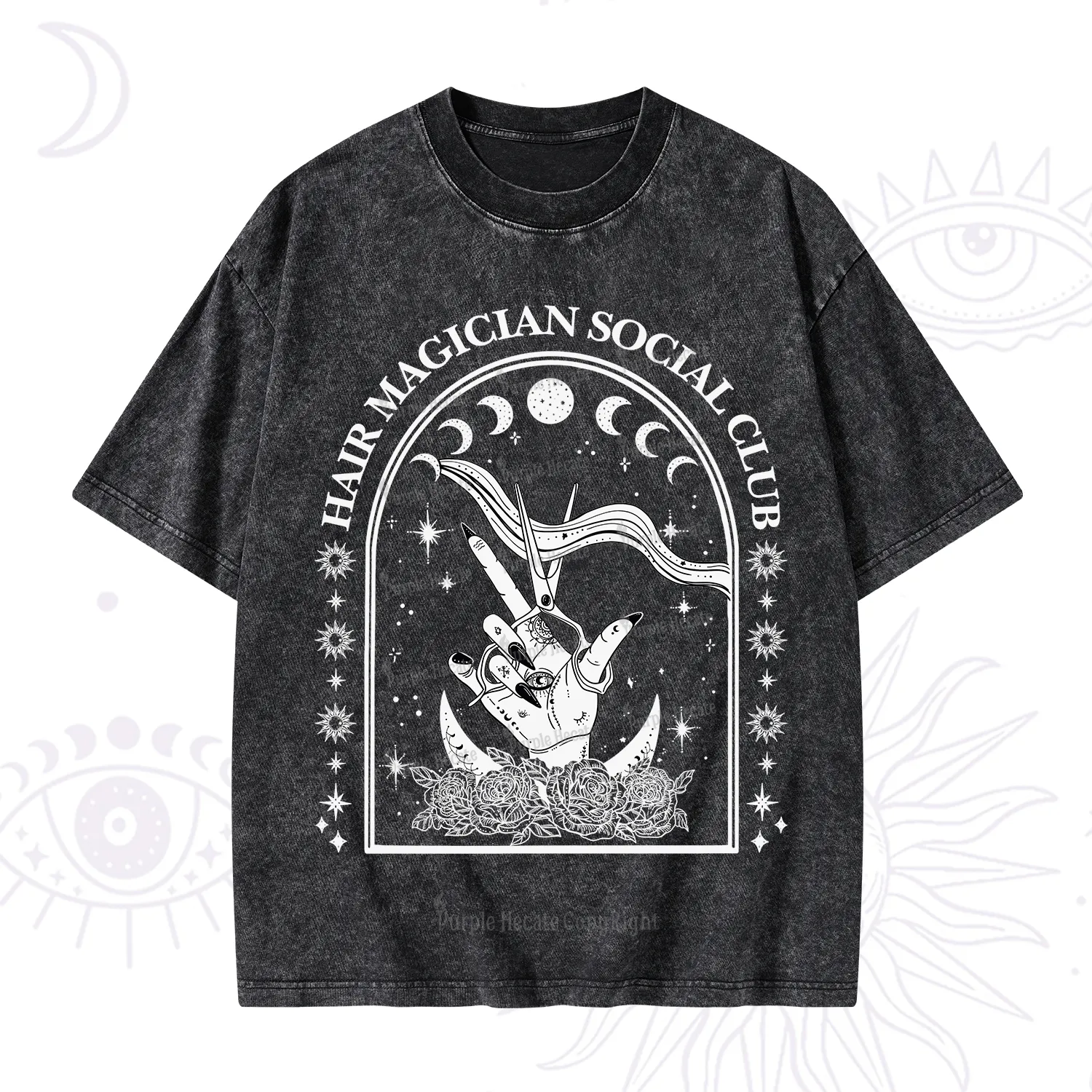 Purplehecate Hair Magician Social Club Collective Washed T-Shirt