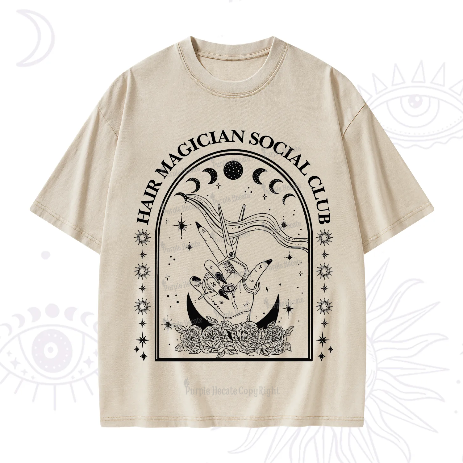 Purplehecate Hair Magician Social Club Collective Washed T-Shirt