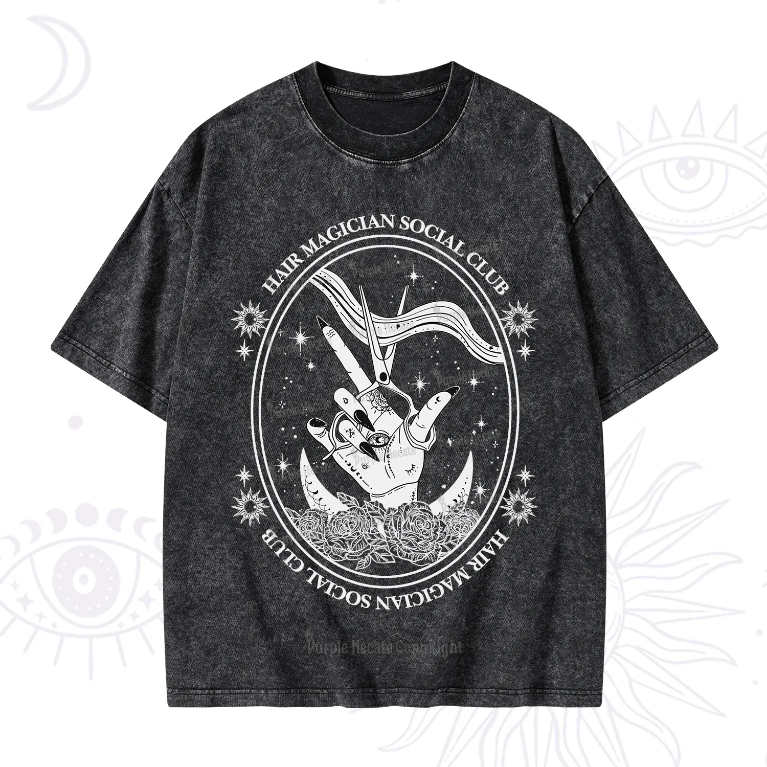 Purplehecate Hair Magician Social Club Washed T-Shirt