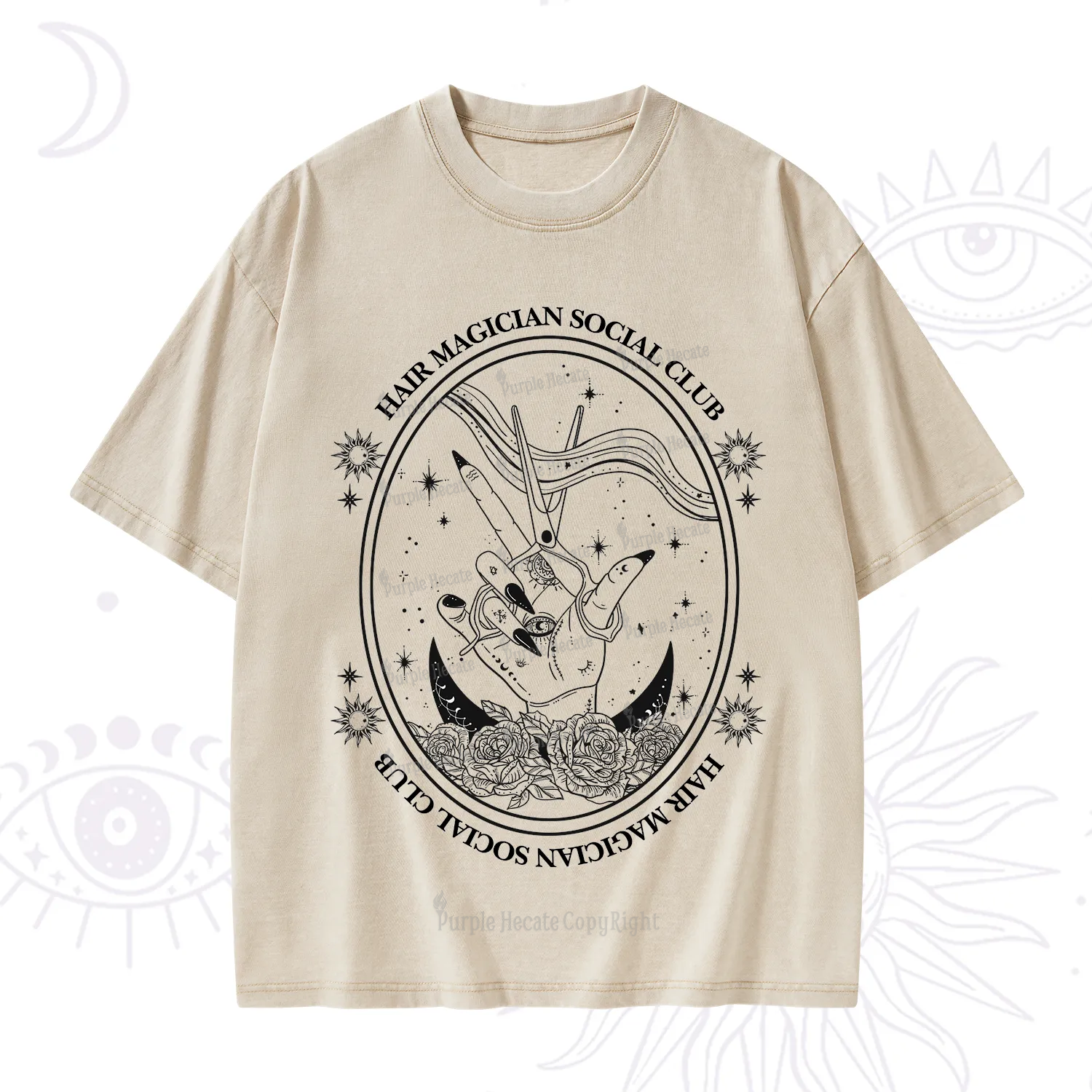 Purplehecate Hair Magician Social Club Washed T-Shirt