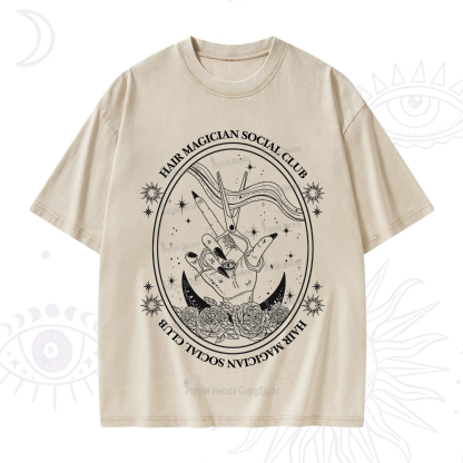 Purplehecate Hair Magician Social Club Washed T-Shirt
