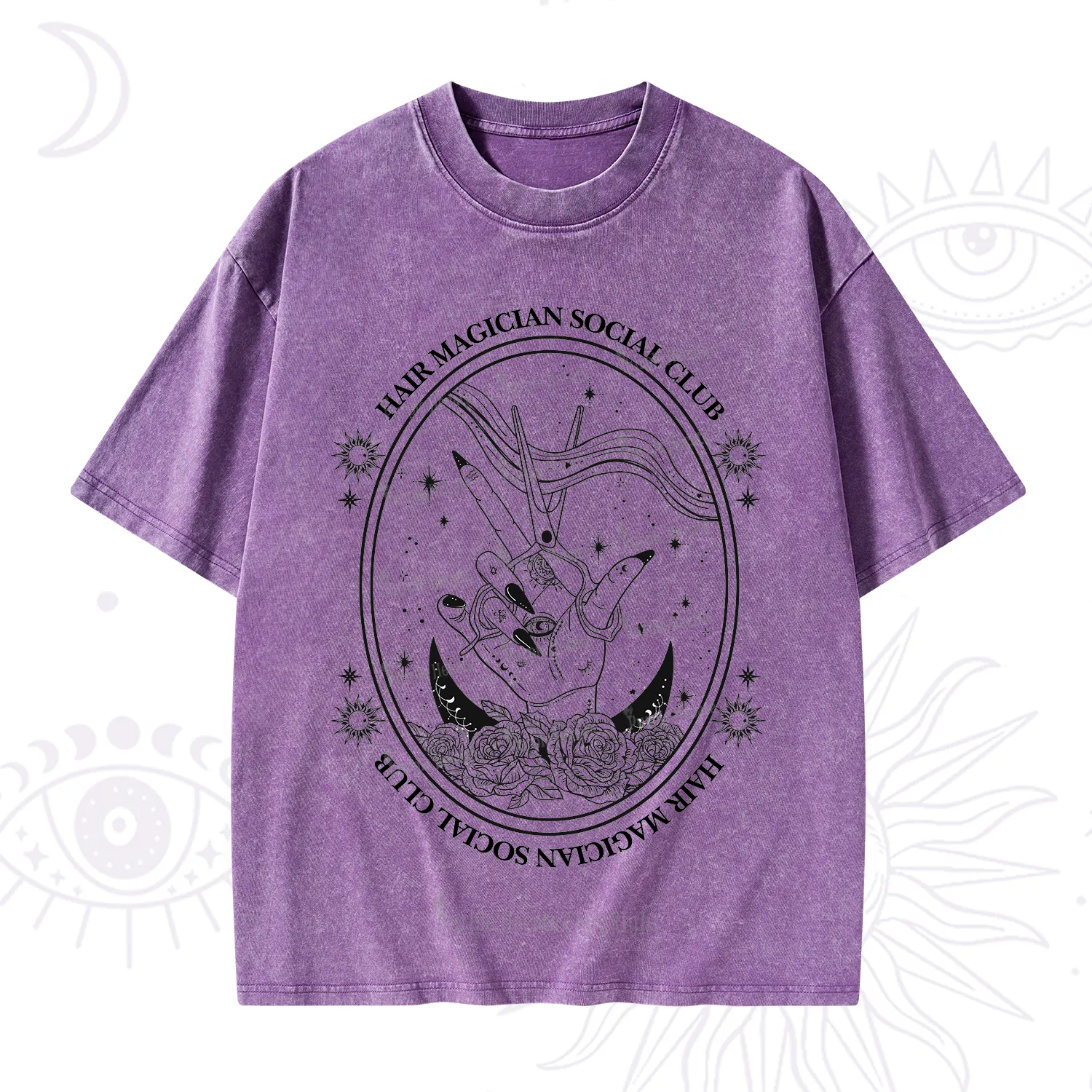 Purplehecate Hair Magician Social Club Washed T-Shirt